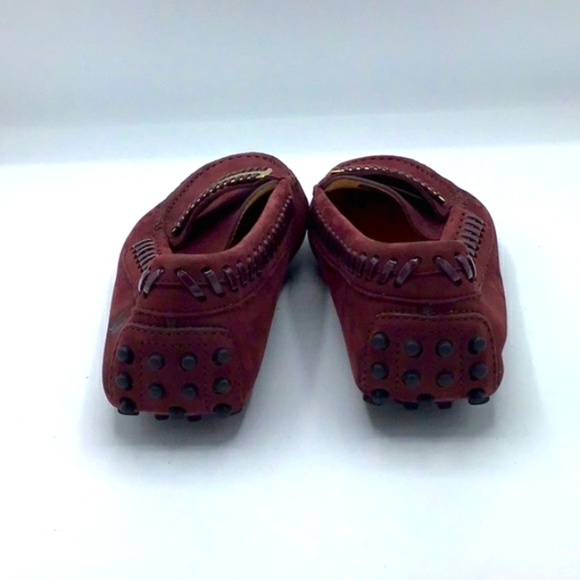 TOD’S Burgundy Suede Driving Loafers Size 36.5 - Picture 4 of 14